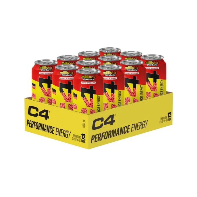 C4 Performance Energy, Millions Strawberry - 12 x 500 ml.