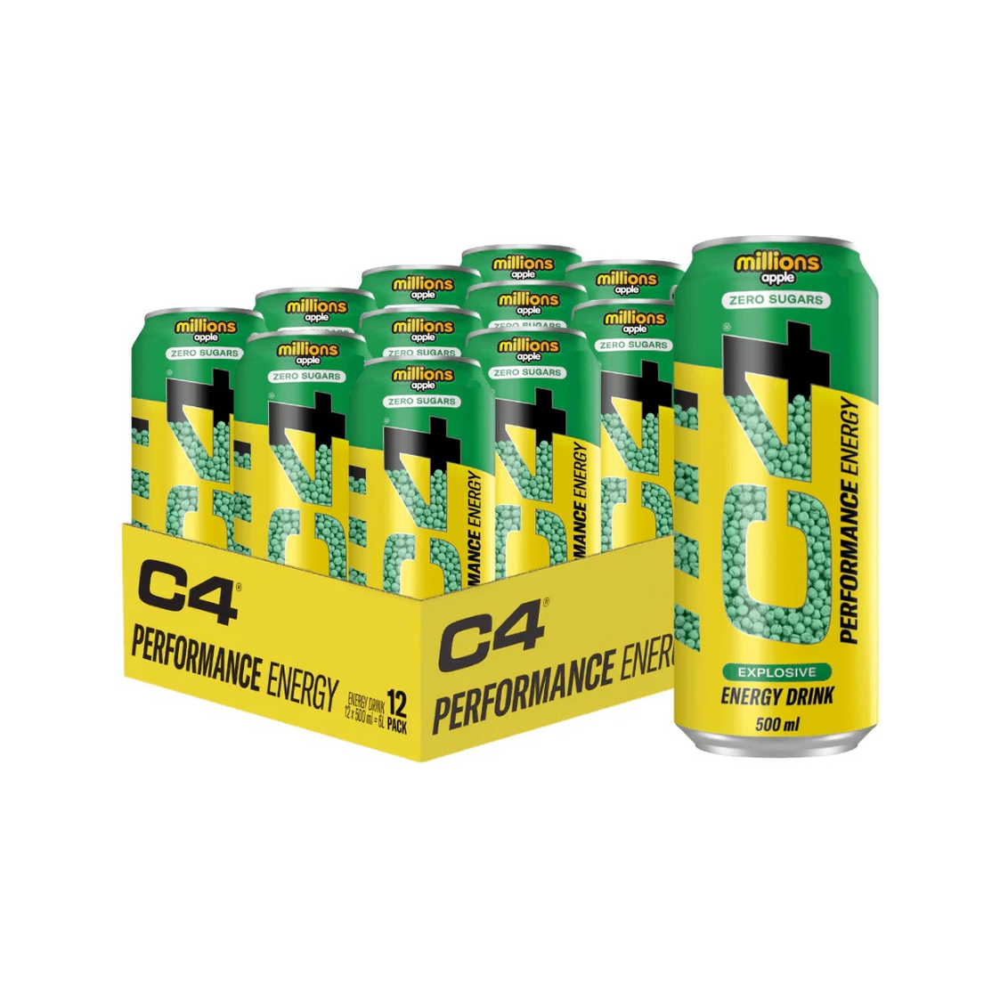 C4 Performance Energy, Millions Apple - 12 x 500 ml.