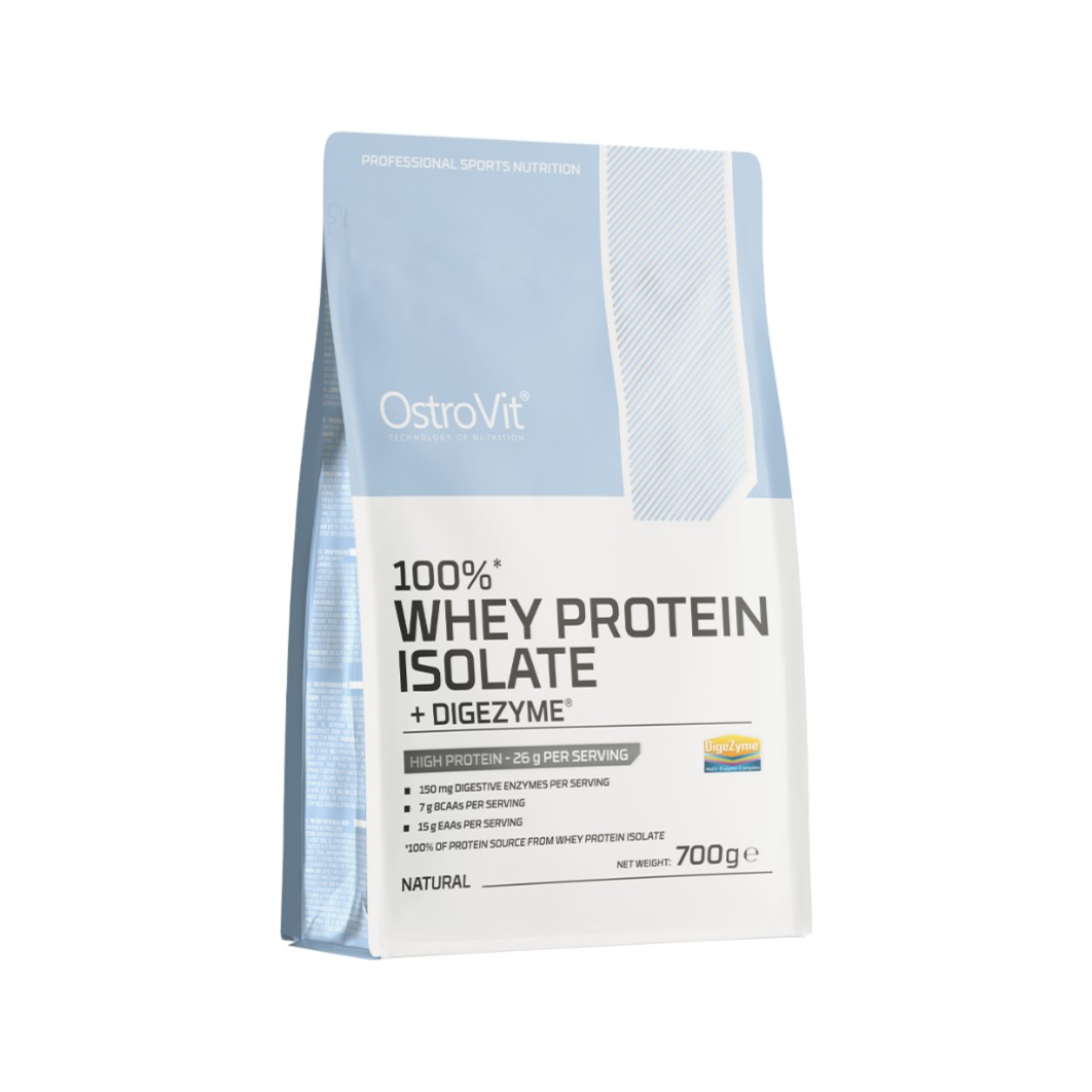 100% Whey Protein Isolate + Digezyme, Natural - 700 grams