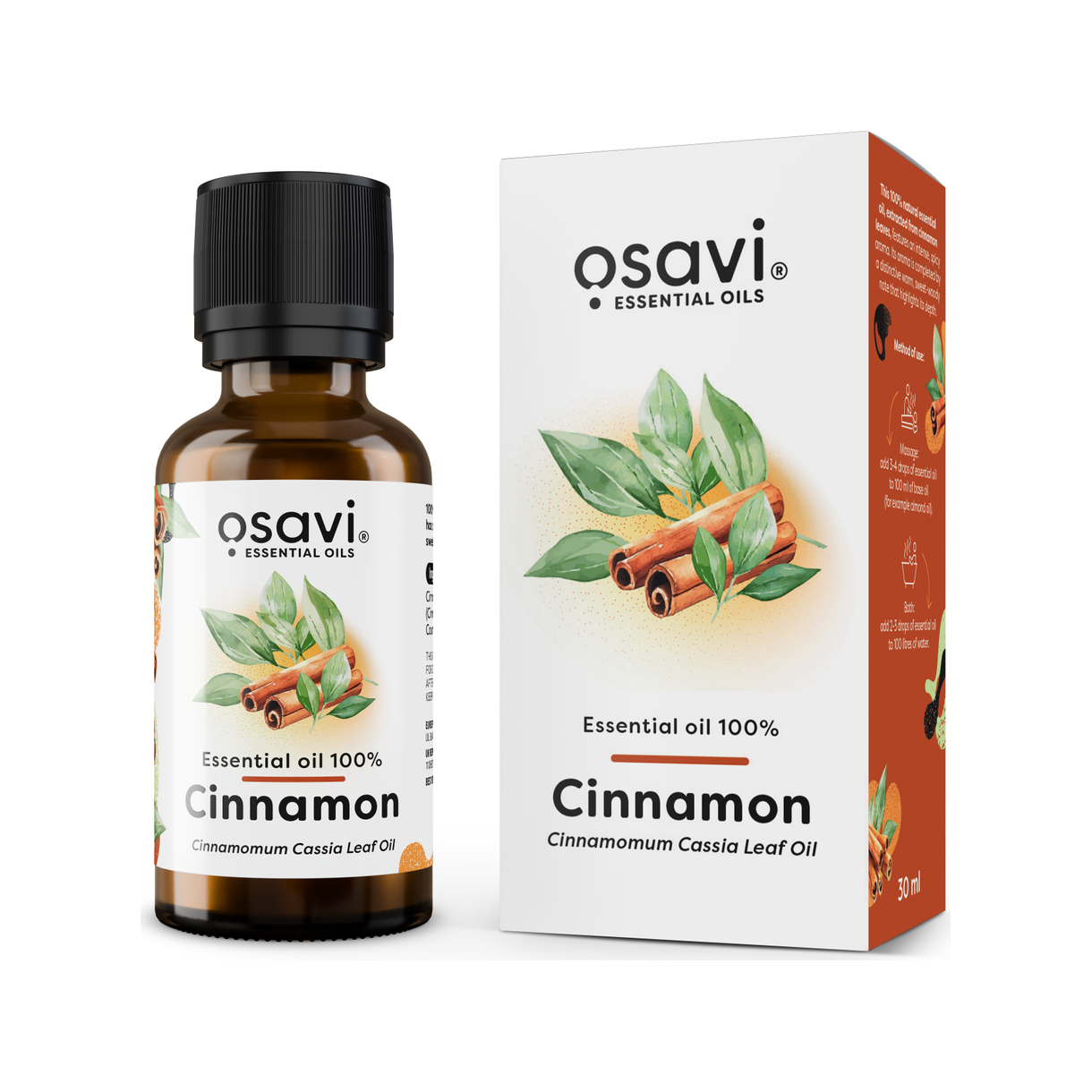 Essential Oil 100%, Cinnamon - 30 ml.