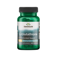 Swanson L-glutathion i grön burk med svart lock, 100 kapslar.