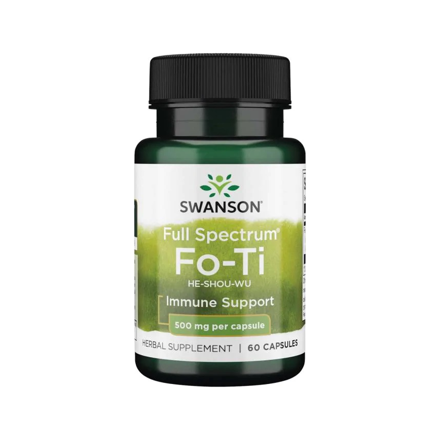 Swanson Full Spectrum Fo-Ti kosttillskott i flaska med 60 kapslar