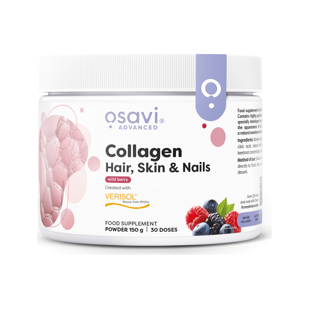 Collagentillskott i burk, Osavi, vildbärsmak, 150 g