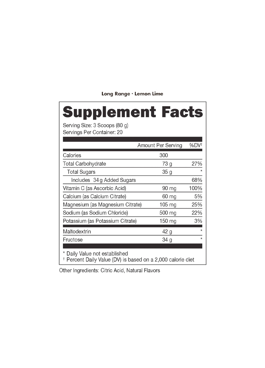 Bucked Up Long Range Elektrolyter 1600g Innehåll