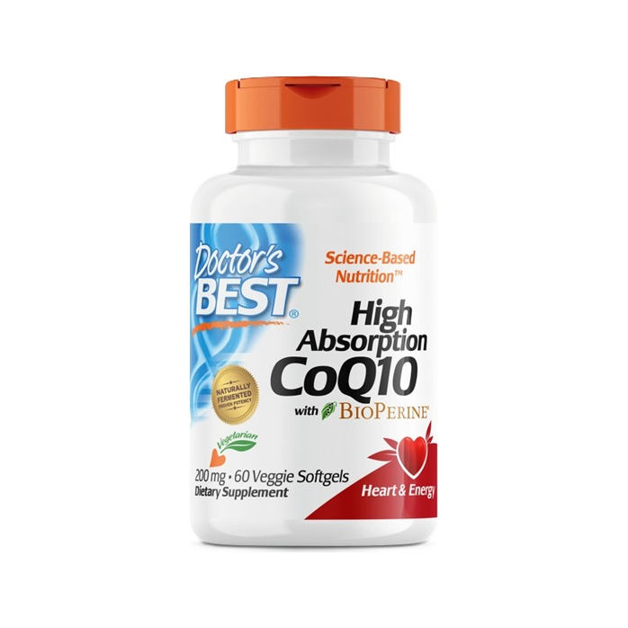 High Absorption CoQ10 with BioPerine, 200mg - 60 veggie softgels