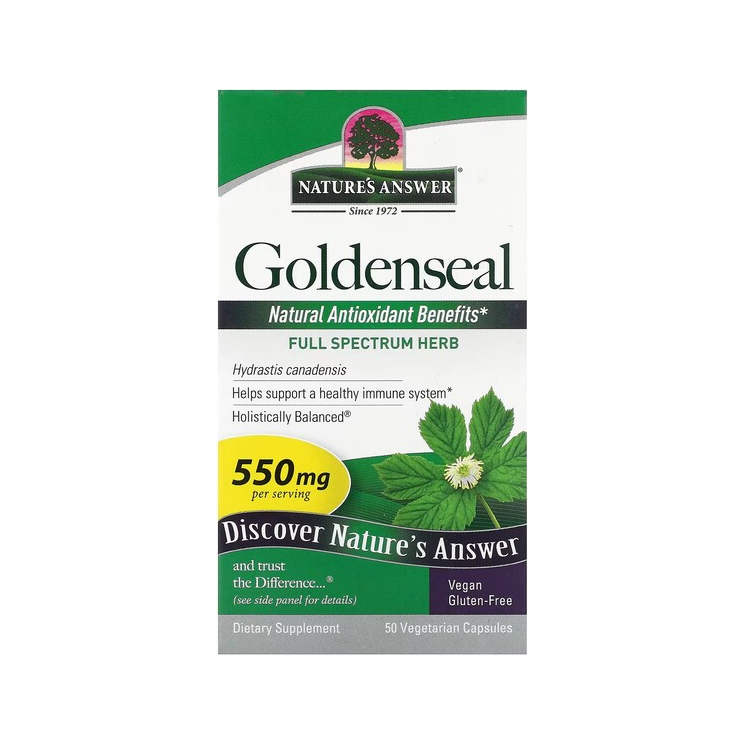 Goldenseal Root, 550mg - 50 vcaps
