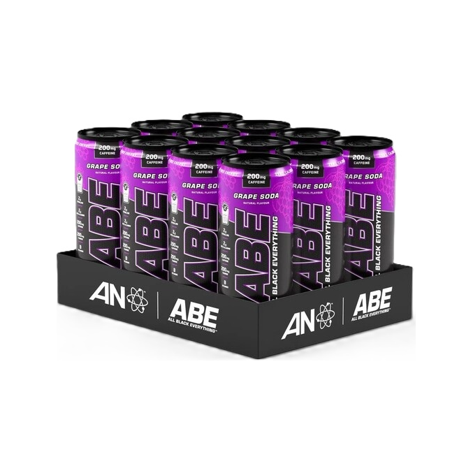 ABE Energy + Performance-dryckesburkar, lila smak, 12-pack.