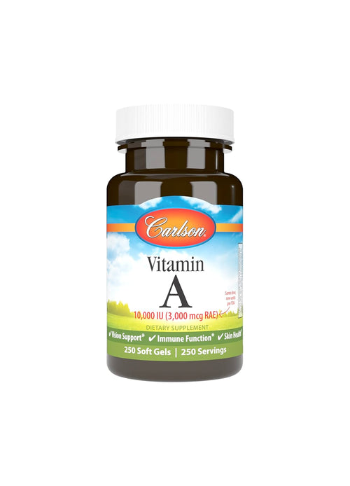 Carlson Vitamin A kapseltillskott i brunt burk