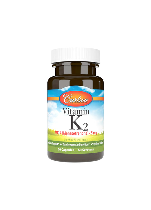 Carlson Labs Vitamin K2 MK-4 5 mg kapseltillskott i burk