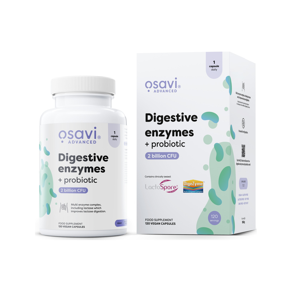 Digestive enzymes + probiotic - 120 vegan caps