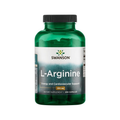 Swanson L-Arginine 500 mg kosttillskott, grön burk med 200 kapslar