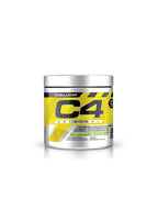 Cellucor C4 Original pre-workout-burk med gul etikett och silverlock