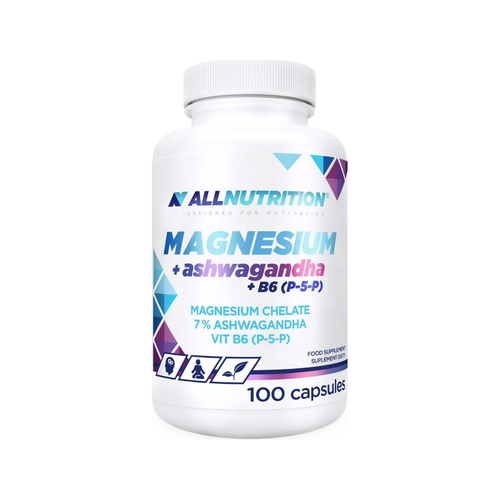 Magnesium + Ashwagandha + B6 (P-5-P) - 100 caps