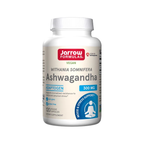 Jarrow Formulas Ashwagandha kapselburk, vit med röd logga och 300 mg-text