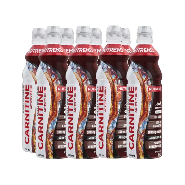 Carnitine Activity Drink with Caffeine, Sparkling Cola - 8 x 750 ml.