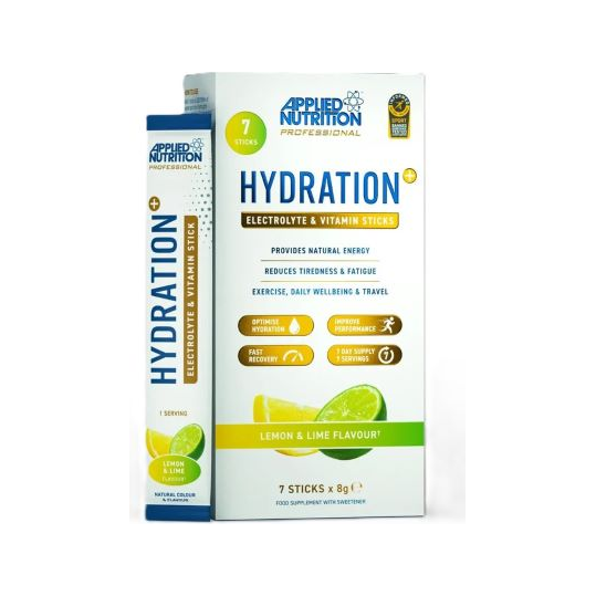 Hydration + Electrolyte & Vitamin Powder Stick Packs, Lemon & Lime - 7 x 8g