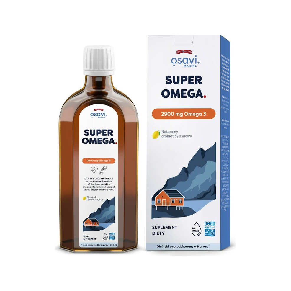 Super Omega, 2900mg Omega 3 (Lemon) - 250 ml.