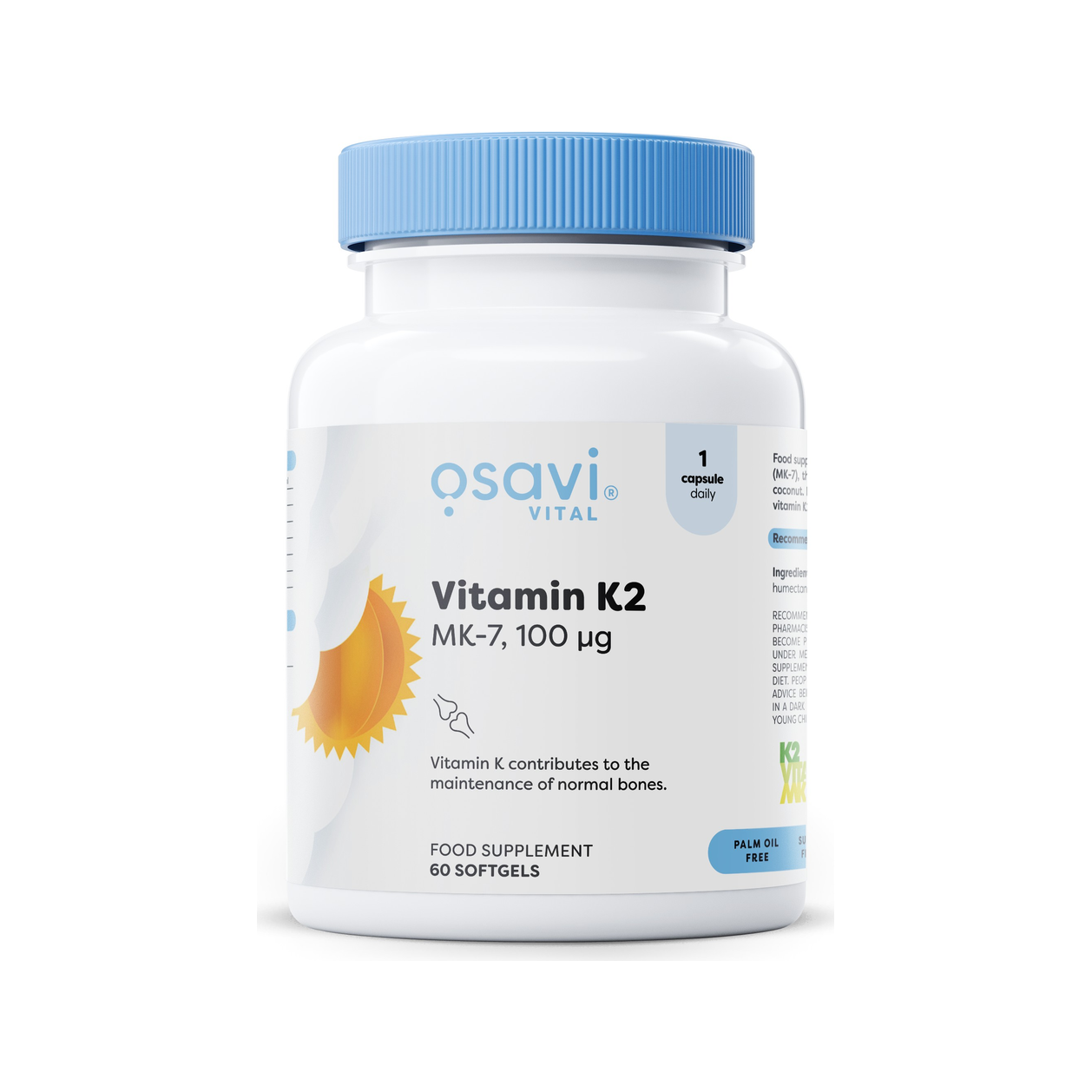 Vitamin K2 MK-7, 100mcg - 60 softgels