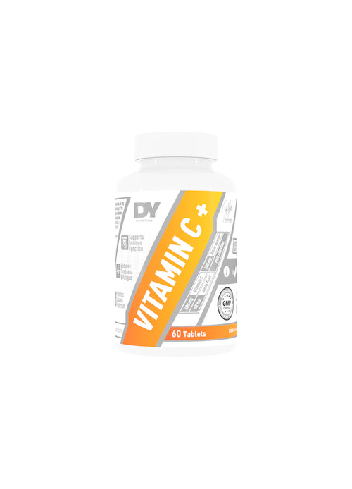 DY Nutrition Vitamin C+ 60 tabletter i plastburk med etikett