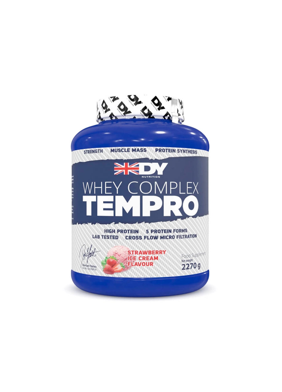 Proteinpulverburk DY Whey Complex Tempro, strawberry, 2270 g