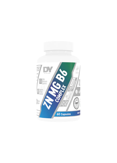 DY Nutrition ZN MG B6-komplex, burk med etikett för 60 kapslar