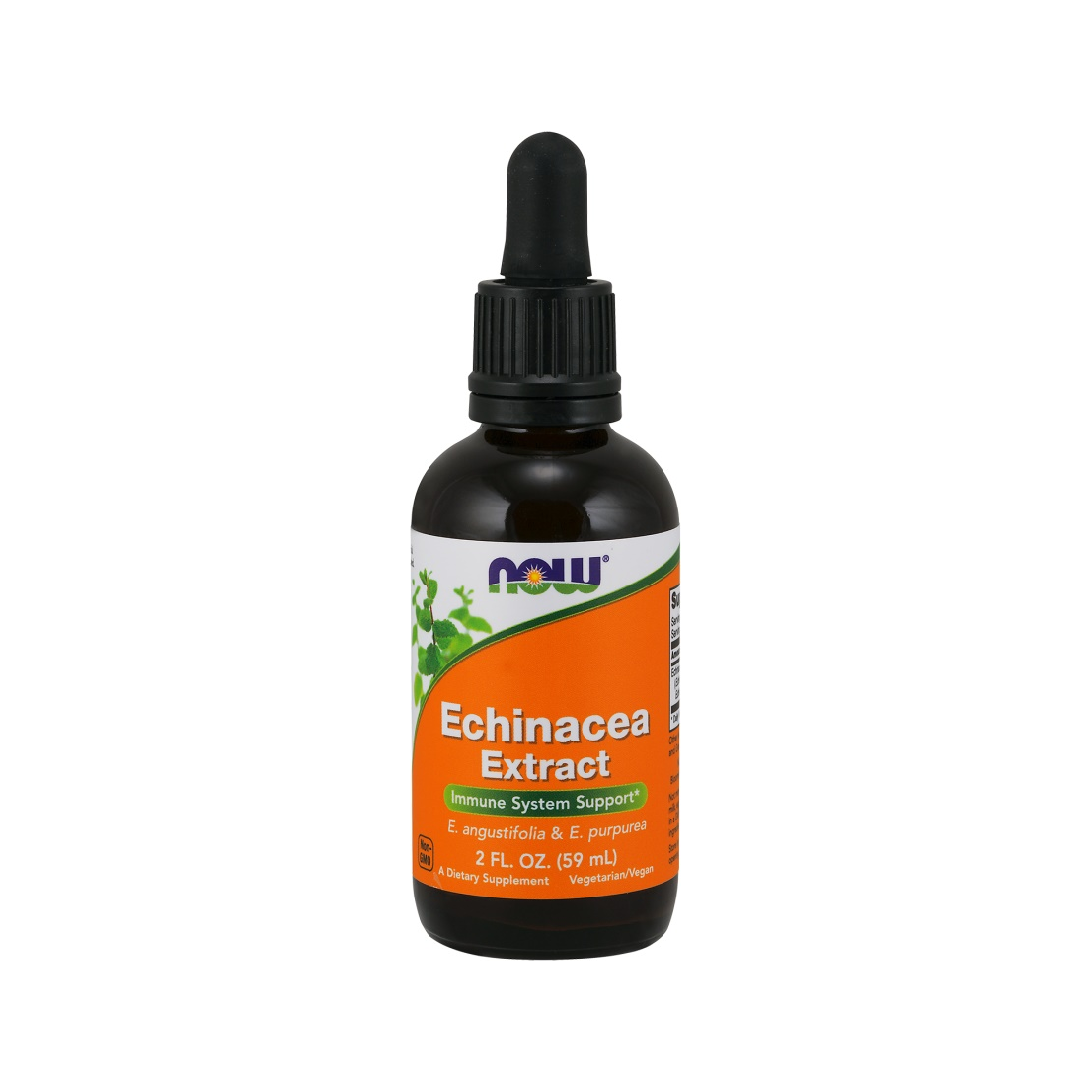 NOW Foods Echinacea-extrakt i brun flaska med pipett, 59 ml