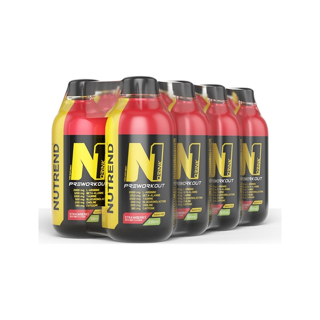 N1 Drink, Strawberry with Mint - 8 x 330 ml.