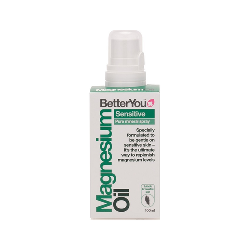 Magnesiumoljesprayflaska BetterYou Sensitive, 100 ml, med pumpspruta