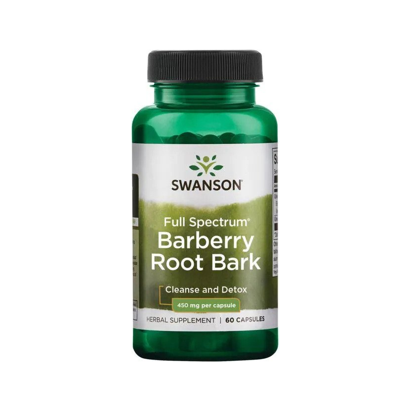 Swanson kapselburk med full spectrum barberry rotbark, 450 mg, 60 kapslar