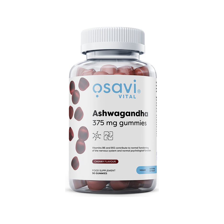 Ashwagandha 375mg Gummies, Cherry - 90 gummies