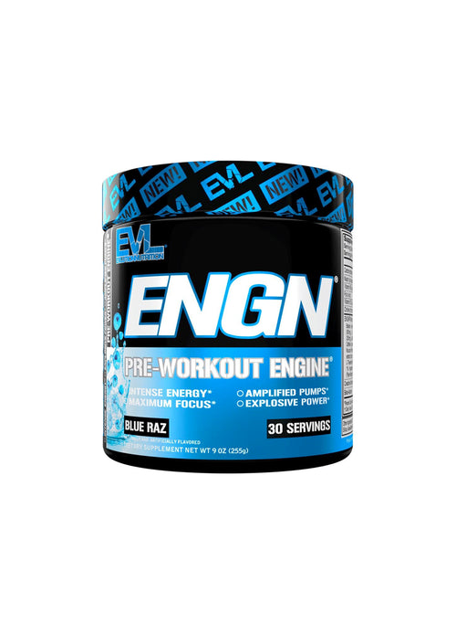 EVLution Nutrition ENGN pre-workout i burk, Blue Raz