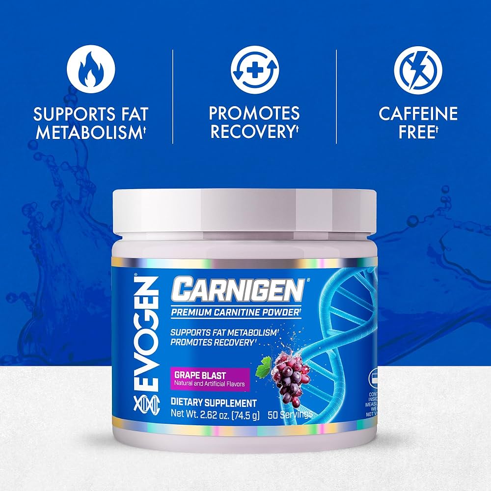Evogen Carnigen Powder 66g Grape Fördelar