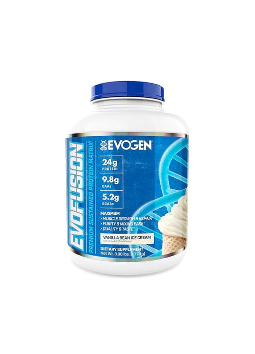Evogen Evofusion 2100 g proteinpulver i burk med vaniljglass-smak