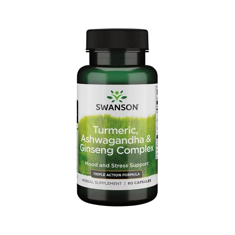 Turmeric, Ashwagandha & Ginseng Complex - 60 caps