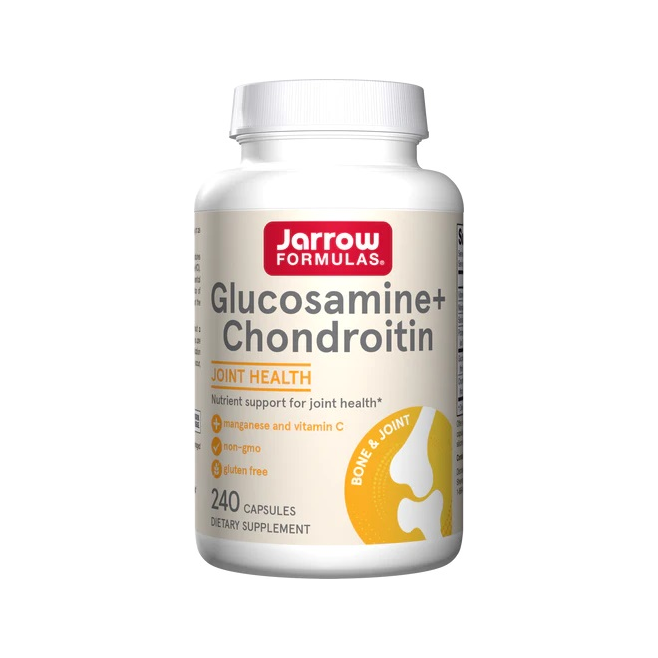 Jarrow Formulas Glucosamine+Chondroitin kapseltillskott, vit flaska med lock