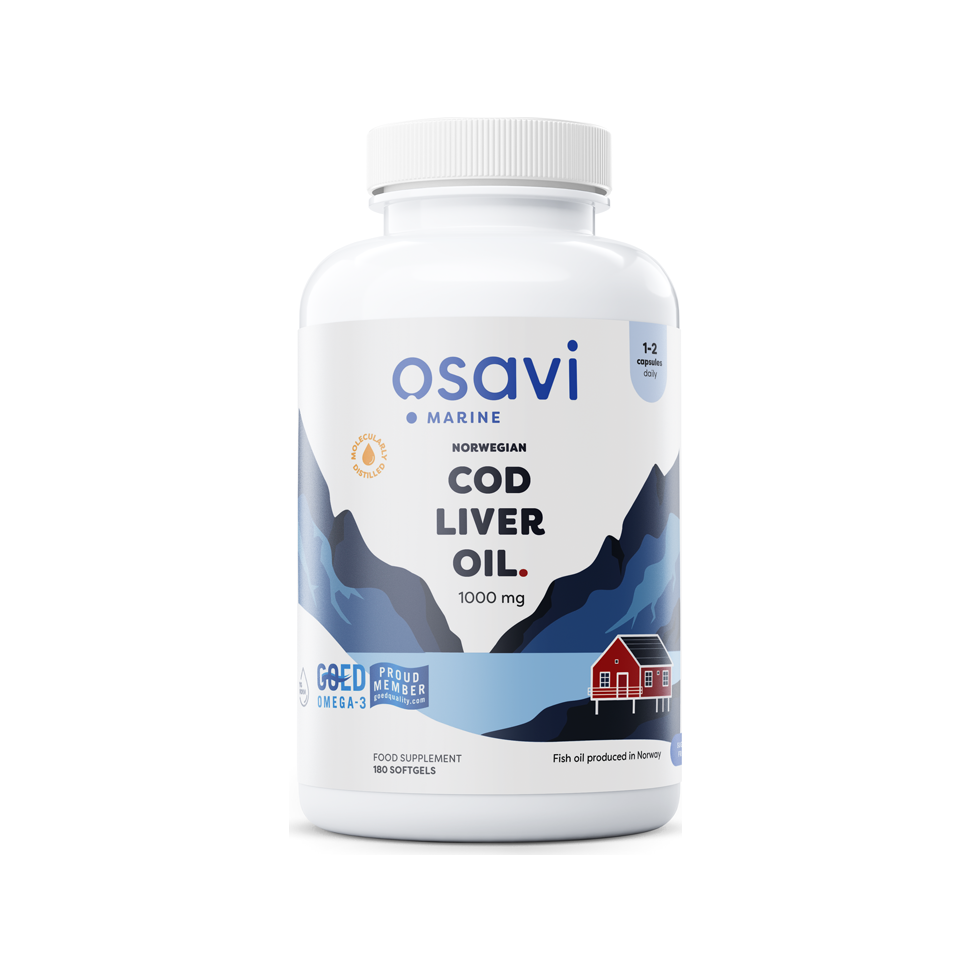 Osavi kapselburk med norsk torskleverolja, 1000 mg