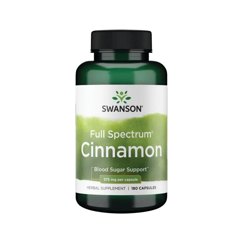 Swanson Full Spectrum kanelkapslar i kapselburk, 375 mg