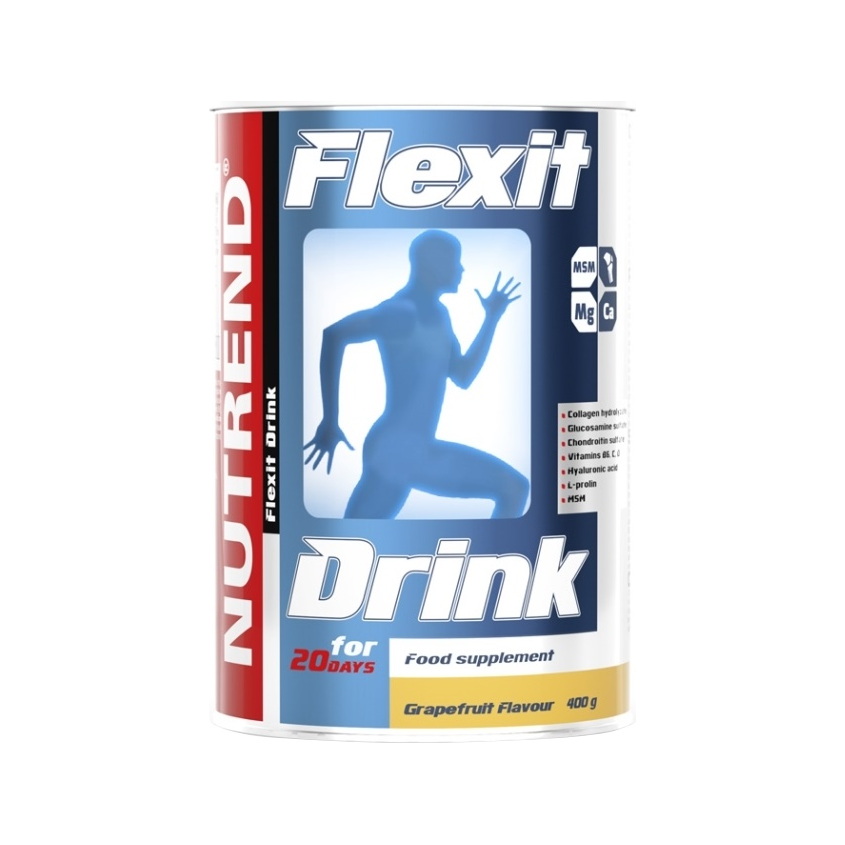 Nutrend Flexit Drink pulver 400 g, grapefruktsmak, etikett synlig