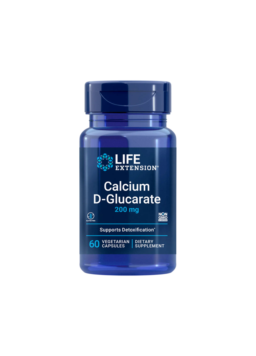 Kapselburk Life Extension Calcium D-Glucarate 200 mg med 60 kapslar
