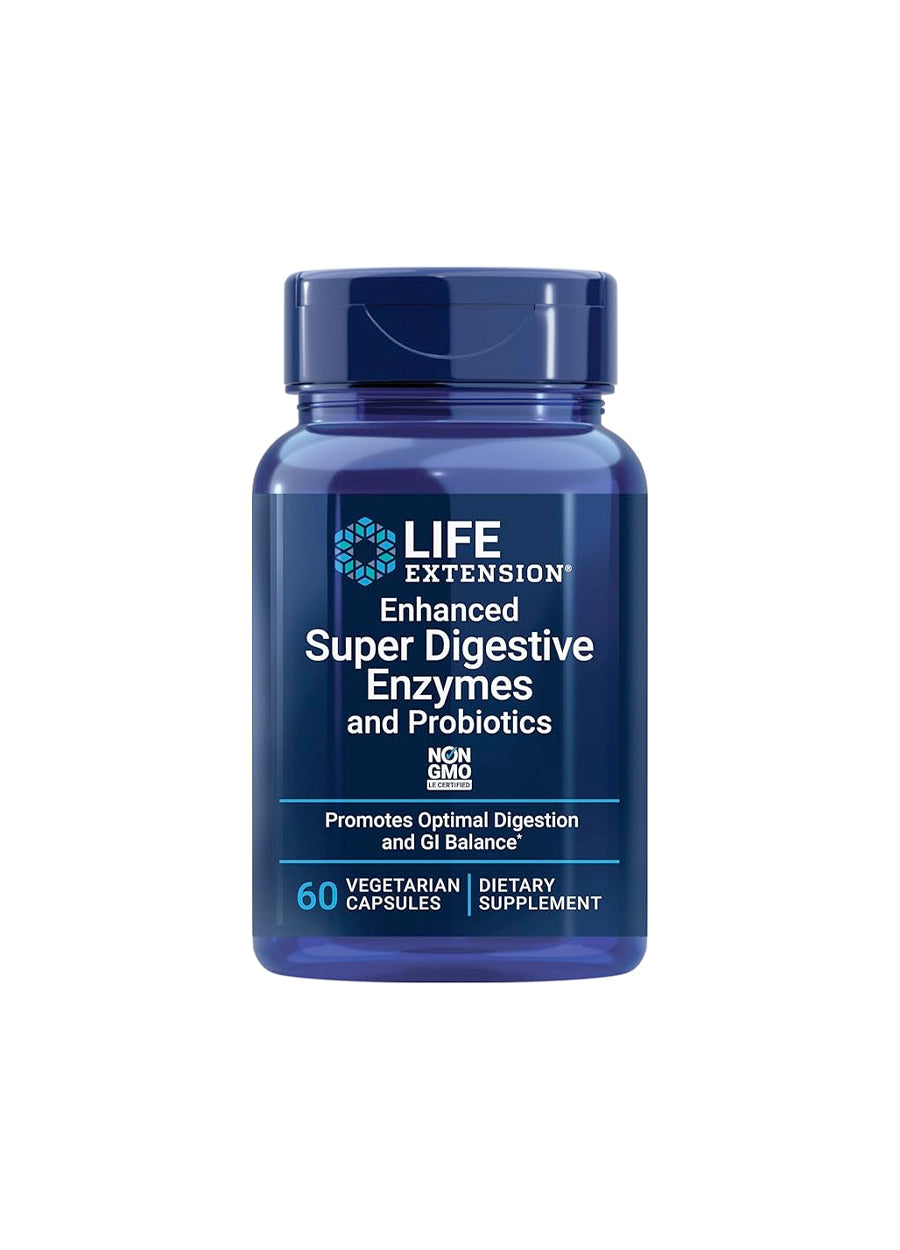 Life Extension Enhanced Super Digestive Enzymes and Probiotics 60 Kapslar Framsida Framsida