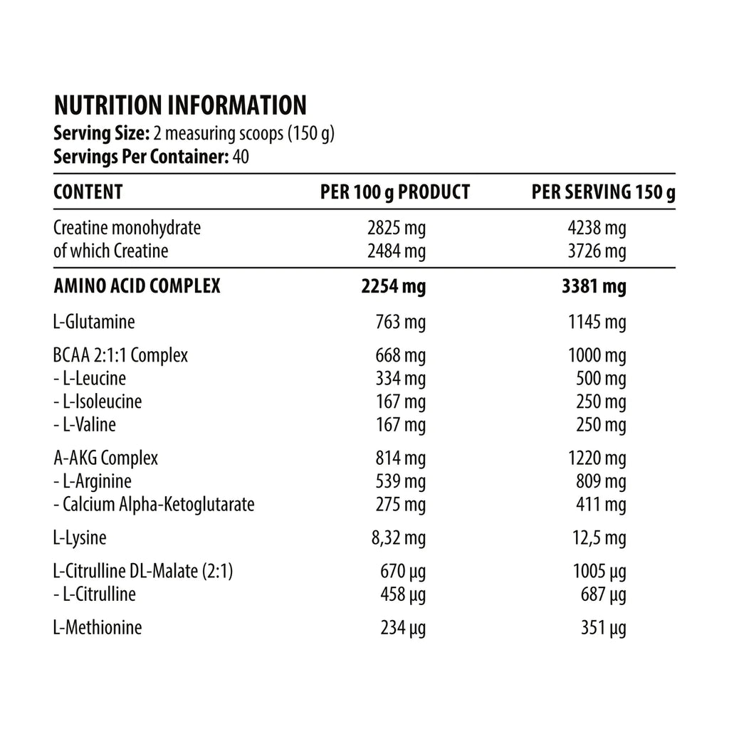 DY Nutrition Metabolic Mass Gainer 6kg Aminosyror