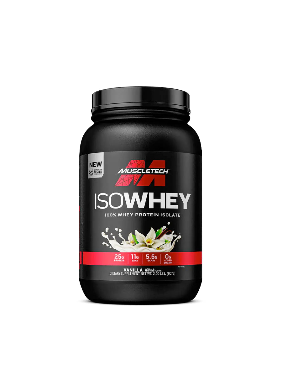 MuscleTech Iso Whey 907g Vanilla Framsida