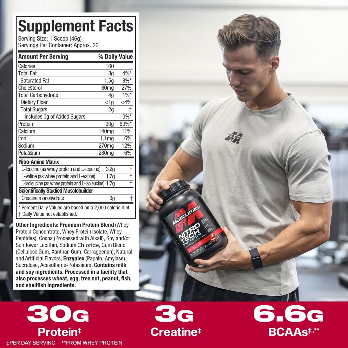 MuscleTech Nitro-Tech 908g Innehåll