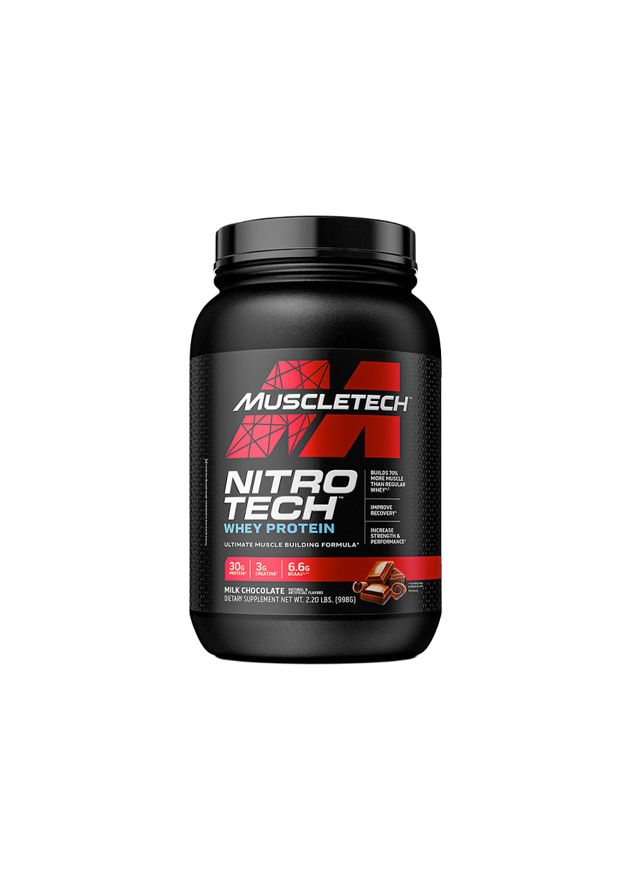 MuscleTech Nitro-Tech 908g Milk Chocolate Framsida
