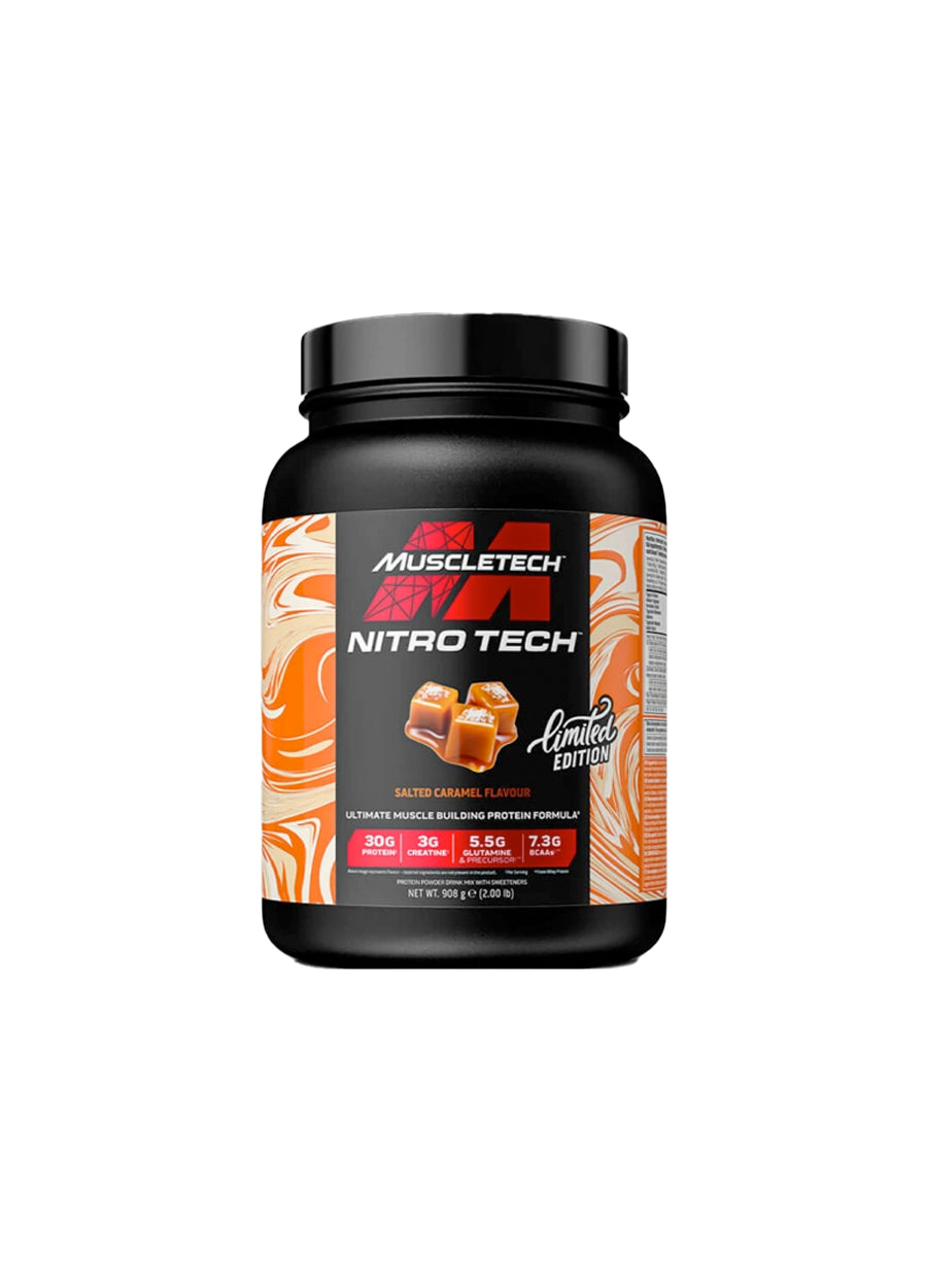 MuscleTech Nitro-Tech 908g Salted Caramel Framsida
