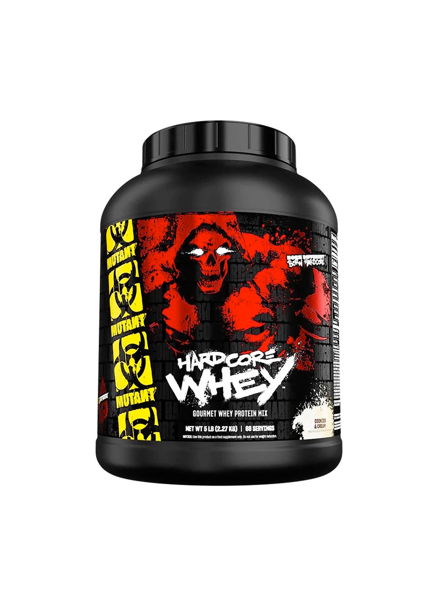 Mutant Hardcore Whey 2,27kg Cookies & Cream Framsida