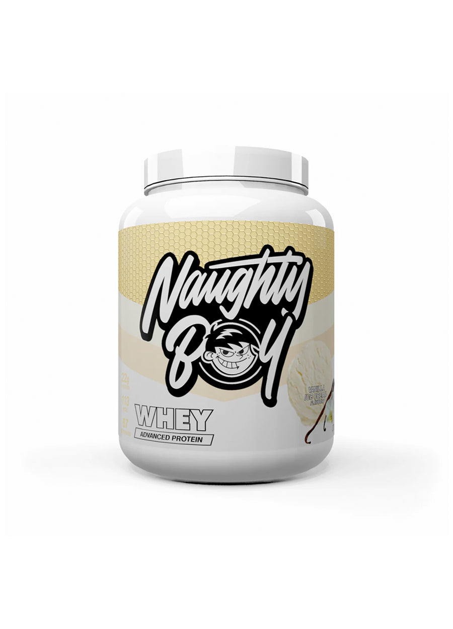 Naughty Boy Advanced Whey 2010g Vanilla Ice Cream Framsida