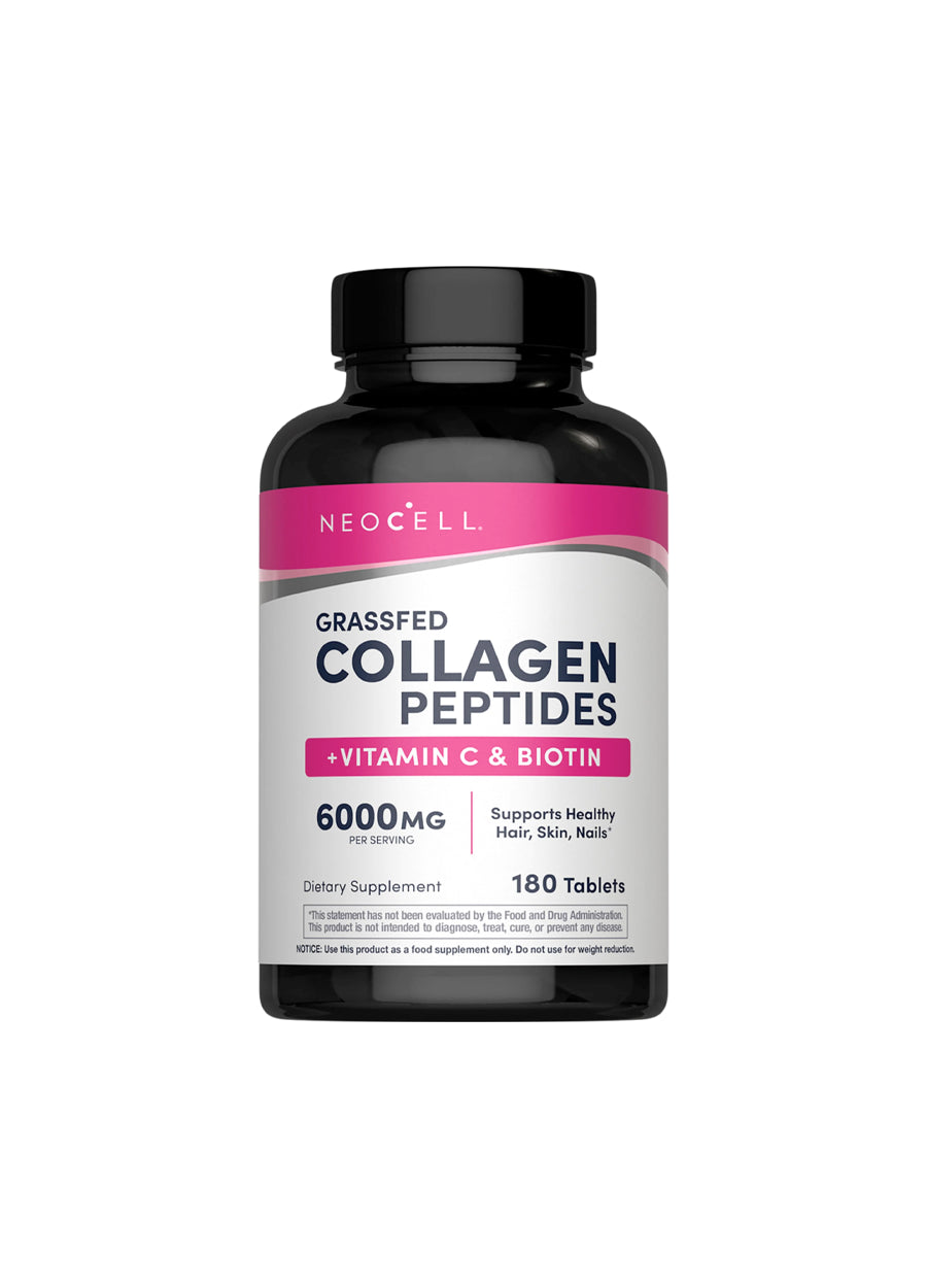 NeoCell Grassfed Collagen Peptides + Vitamin C & Biotin 180 Tabletter