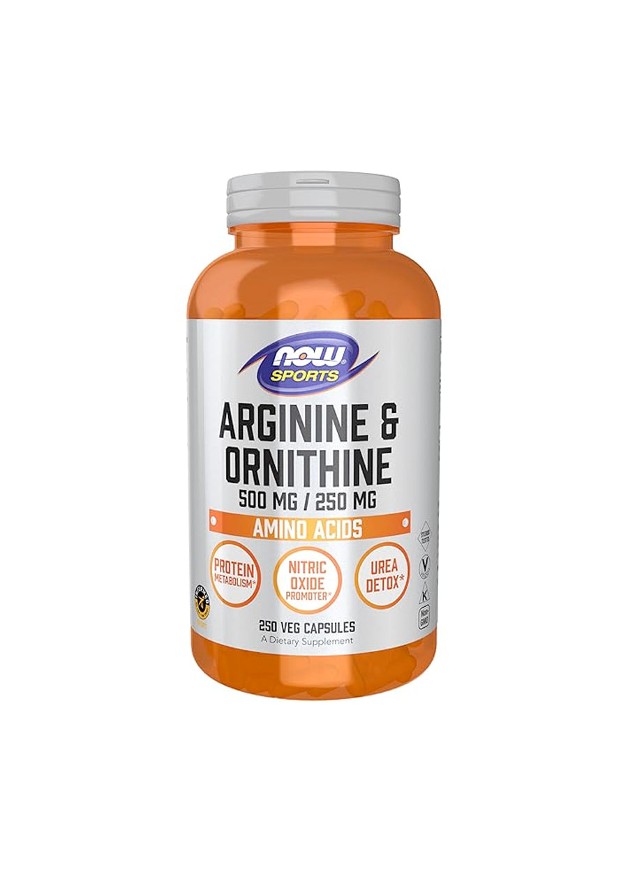 NOW Foods Arginine & Citrulline 240 Kapslar Framsida