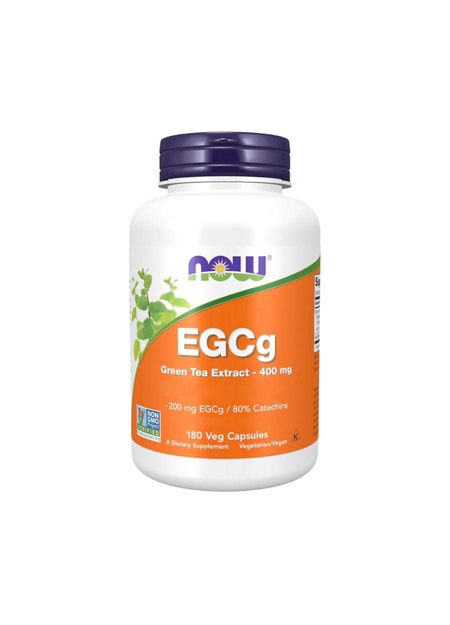 NOW Foods EGCg Green Tea Extract 400mg 180 Kapslar Framsida